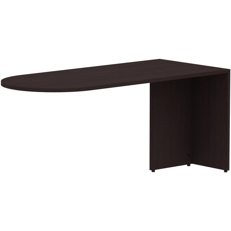 Lorell Espresso Laminate Desk, 66" x 30" x 29.5"Desk, 1" Top, Material: Polyvinyl Chloride (PVC) Edge, Finish: Espresso Laminate (LLR18262)