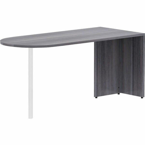 Lorell Weathered Charcoal Laminate Desking, 66" x 30" x 29.5"Desk, 1" Top, Material: Polyvinyl Chloride (PVC) Edge, Finish: Weathered Charcoal Laminate (LLR69593)