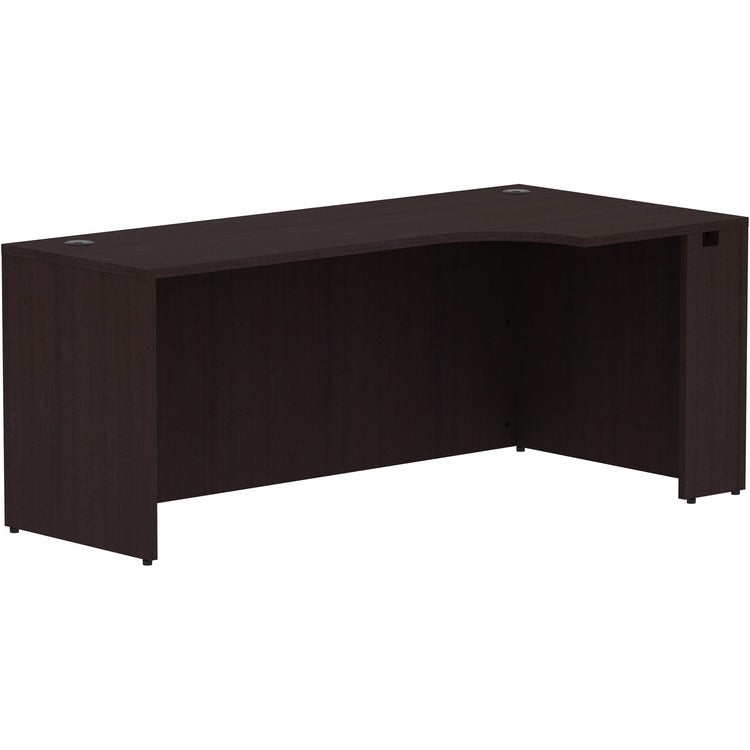 Lorell Espresso Laminate Desk, 72" x 36" x 24"29.5" Credenza, 1" Top, Finish: Espresso Laminate (LLR18268)