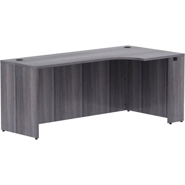 Lorell Espresso Laminate Desk, 72" x 36" x 24"29.5" Credenza, 1" Top, Finish: Weathered Charcoal Laminate (LLR69599)