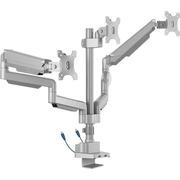 Lorell Mounting Arm for Monitor, Gray, 3 Display(s) Supported, 15.40 lb Load Capacity, 75 x 75, 100 x 100 VESA Standard (LLR99804)