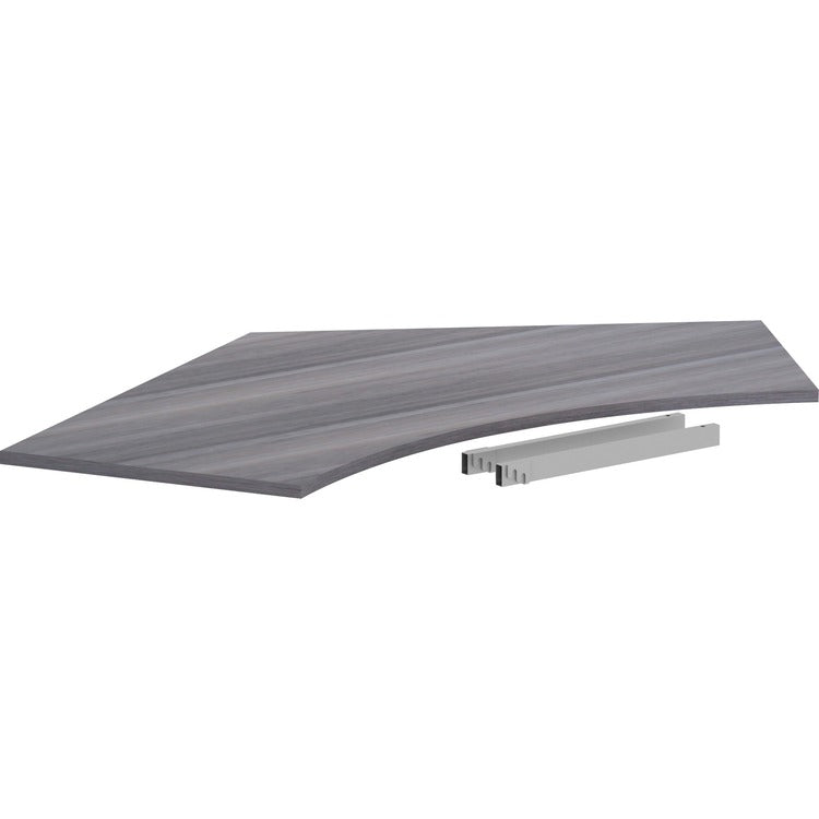 Lorell Relevance Series 120 Curve Panel Top, Weathered Charcoal Laminate, 47.25"  x 34.13"  x 1" (LLR16249)