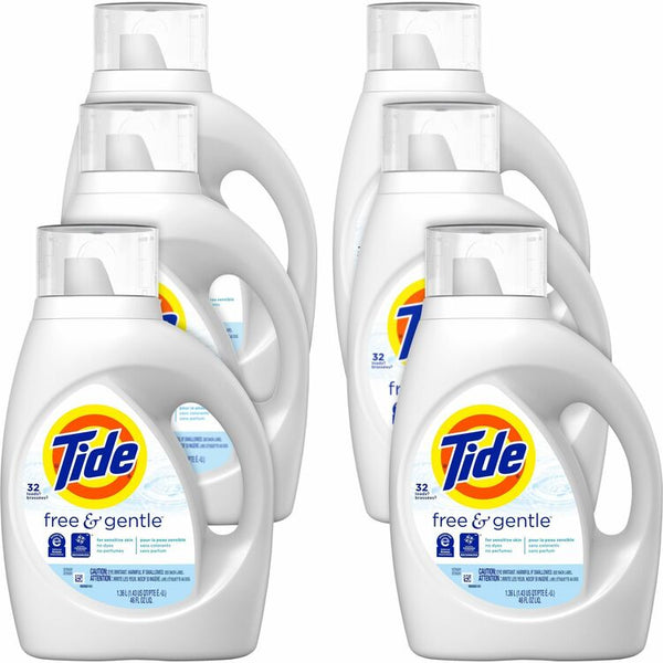 Tide Free & Gentle Detergent - Liquid - 46 fl oz (1.4 quart) - 6 / Carton (PGC41823CT)