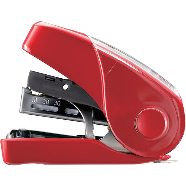 MAX Flat Clinch Mini Stapler - 25 Sheets Capacity - Red (MXBHD10FL3RD) Each