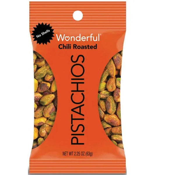 Wonderful Pistachios, Chili, 2.25 oz, 3-7/10"x1-1/10"x6-2/5" , 8/BX, MI (PAM91087) Box of 8