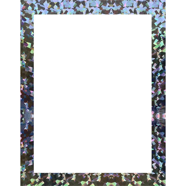 Geographics Ultra Brite Holographic Poster Board, Fun and Learning, Project, Sign, Display, Art, 28" x 22", Rainbow Dazzle design, 25/Carton, White, Silver (GEO24443) Case of 25