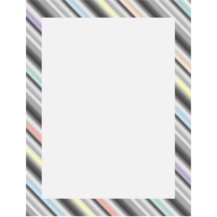 Geographics Rainbow Dazzle Design Poster Board, Fun and Learning, Project, Sign, Display, Art, 28" x 22", Rainbow Dazzle design, 25/Carton, White (GEO24758) Case of 25