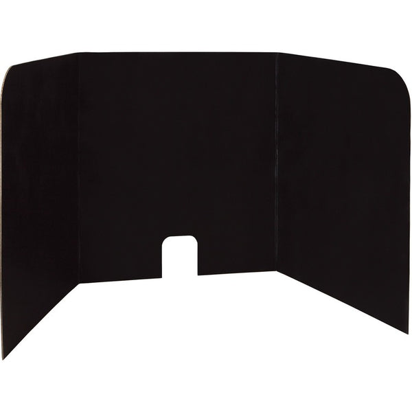 Pacon Computer Lab Privacy Board, 22" x 22", x 20" Depth, Corrugated Cardboard, Black, 1 Carton (PACP3795)