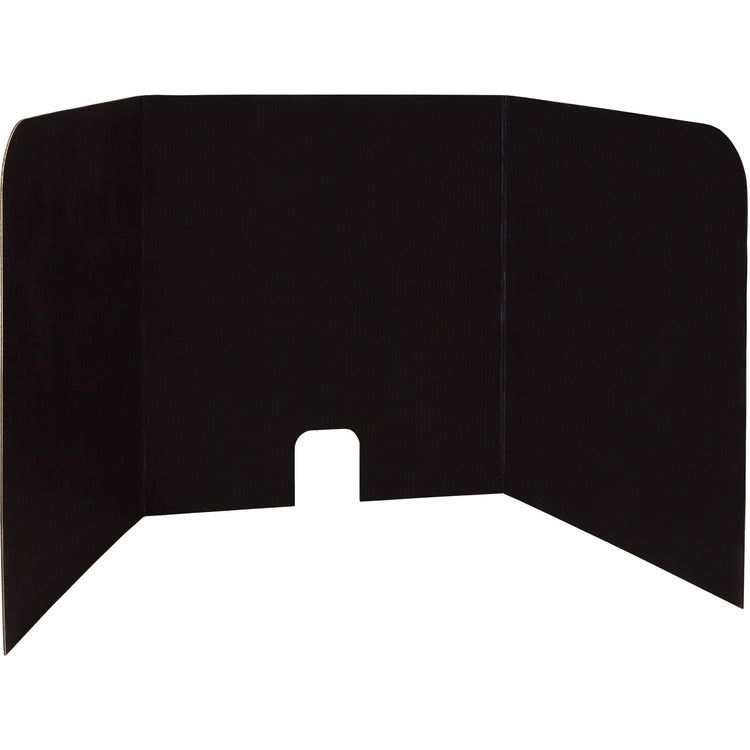 Pacon Computer Lab Privacy Board, 22" x 22", x 20" Depth, Corrugated Cardboard, Black, 1 Carton (PACP3795) Each