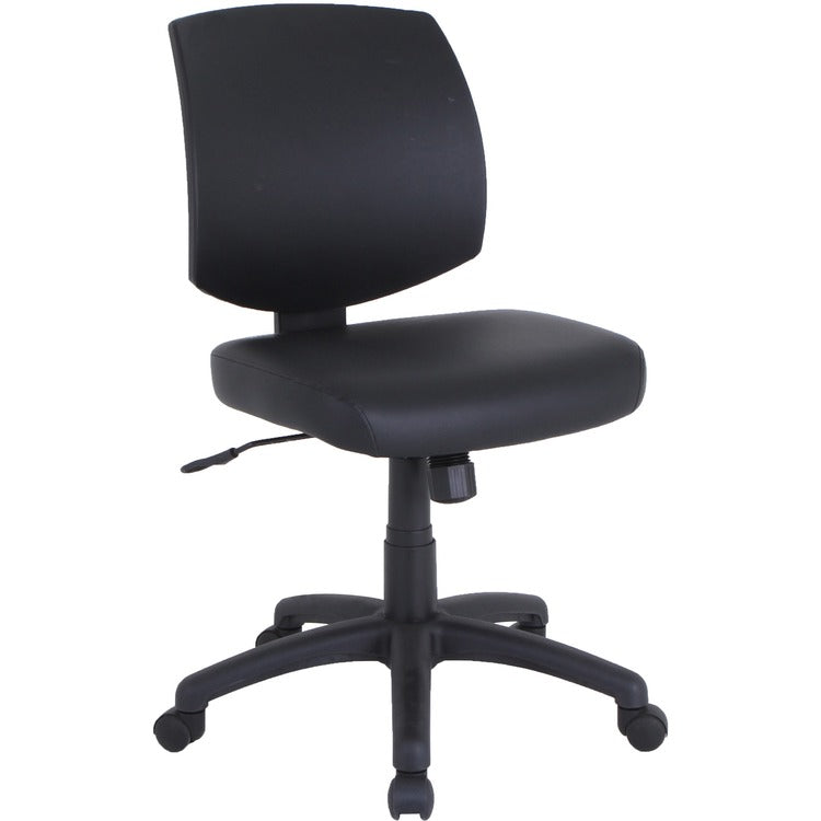 Lorell PVC Upholstery Task Chair, 5-star Base, Black (LLR84877)