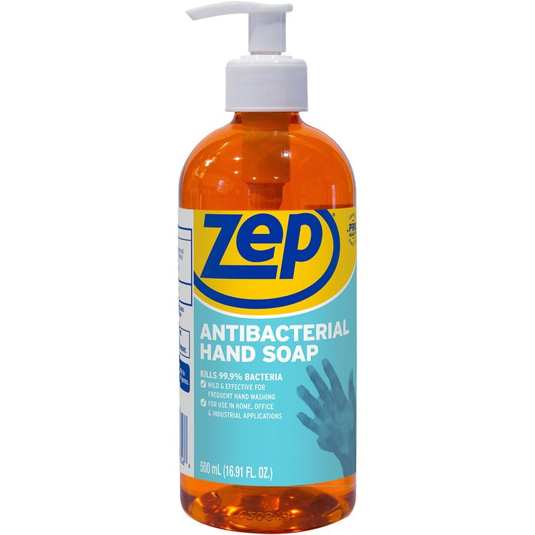 Zep Antimicrobial Hand Soap, Fresh Clean Scent, 16.9 fl oz (500 mL) (ZPER46101)