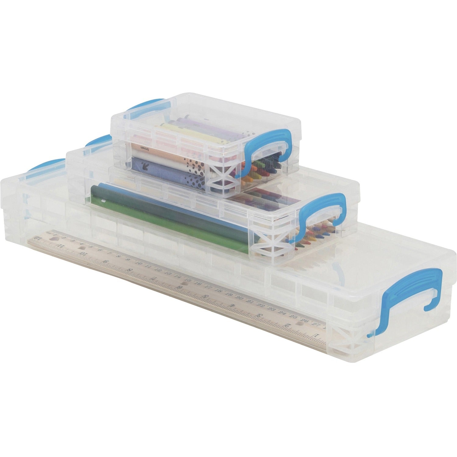 Advantus Storage Box Set, 3 Boxes, 4-1/2