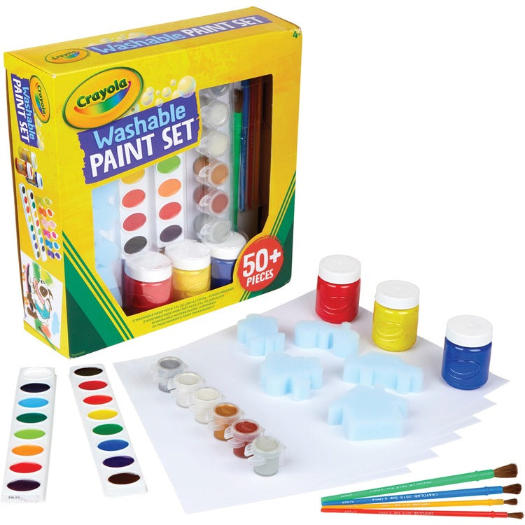 Crayola Washable Paint Set, 1 Kit, Assorted (CYO541076) 1 Kit