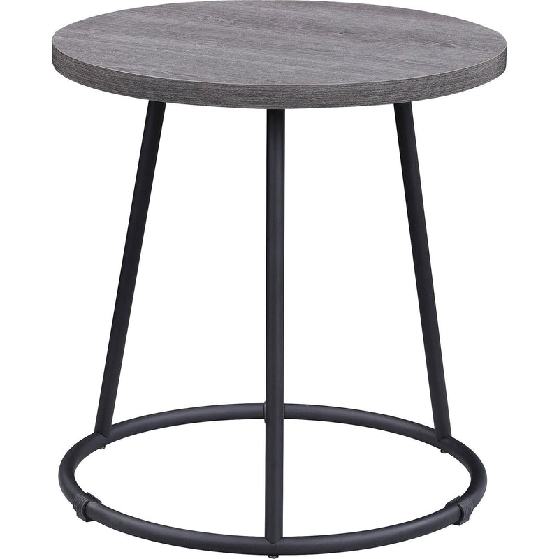 Lorell Round Side Table, Round Top, Powder Coated Four Leg Base, 4 Legs, 1" Table Top Thickness x 19" Table Top Diameter, 19.75" Height, Assembly Required, Weathered Charcoal (LLR16262) Each