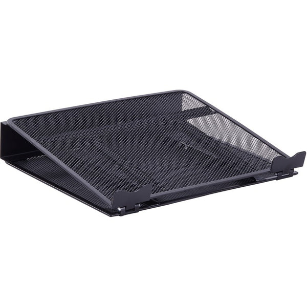 Lorell Mesh Laptop Stand, 3.5", x 13" x 11.5" Depth, Desktop, Steel, Metal, Black (LLR80620)