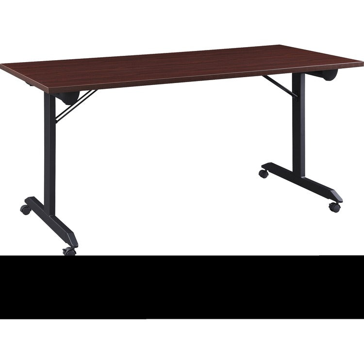 Lorell Rectangle Top - Powder Coated Base x 63", 29.50", x 63" x 29.50" Depth, Assembly Required, Brown (LLR60740)