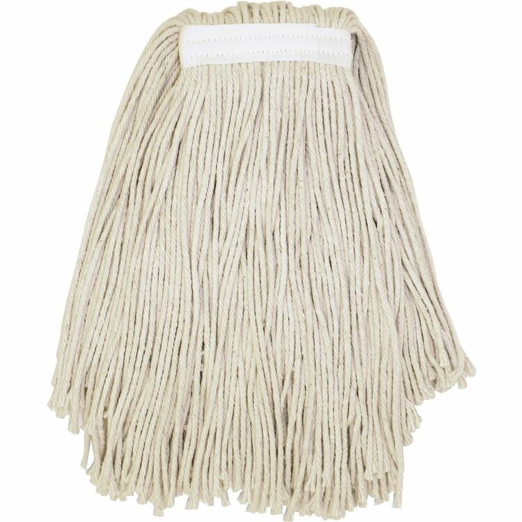Genuine Joe Narrow Band Cut End Wet Mop, 24oz., Natural (GJOZ24COT) Each