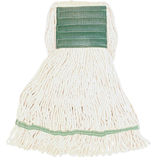 Genuine Joe Synthetic Blend Wide Band Looped Mop, 16oz., White (GJOMWH5B) Each