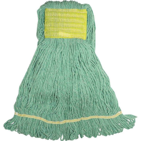 Genuine Joe Small Blend Wide Band Loop Mop, Green/Tan (GJOSGR5B) Each