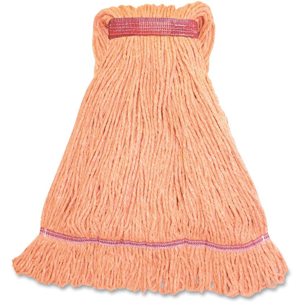 Genuine Joe Narrow Band Blend Lg Loop Wet Mop, 12oz., Orange (GJOLOR1B) Each