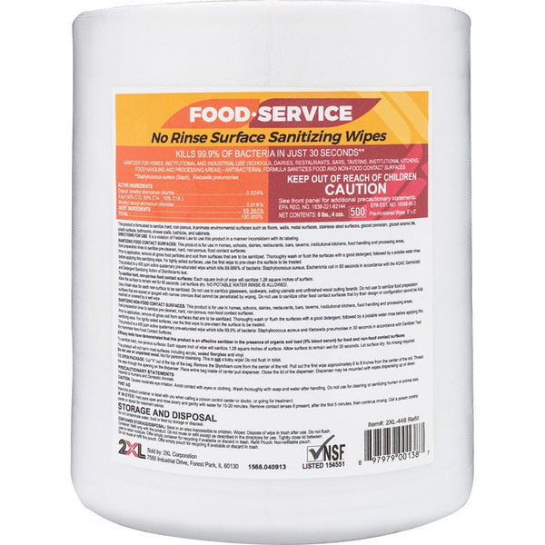 2XL CareWipes Surface Sanitizing Wipes, 10 x 10, 500/Bag, 2/CT (TXL446) Each
