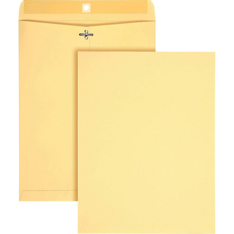 Quality Park Envelope, Clasp/Gummed, 10"Wx13"Lx1/10"H, 100/BX, Manilla (QUA38497) Box of 100