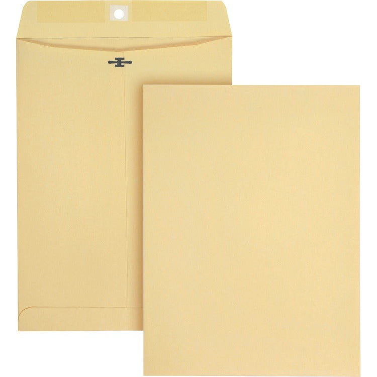 Quality Park Envelope, Clasp/Gummed, 9"Wx12"Lx1/10"H, 100/BX, Manilla (QUA38490) Box of 100