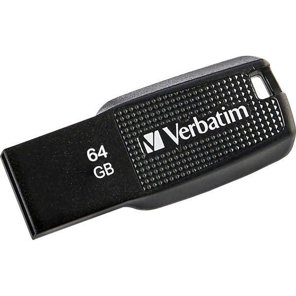 Verbatim 64GB Ergo USB Flash Drive, Black (VER70877)