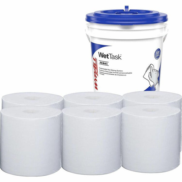 Wypall Wipers, Disinfect/Sanitize, 12 x 12 1/2, White, 90/Roll, 6/Carton (KCC06211) 6 Rolls