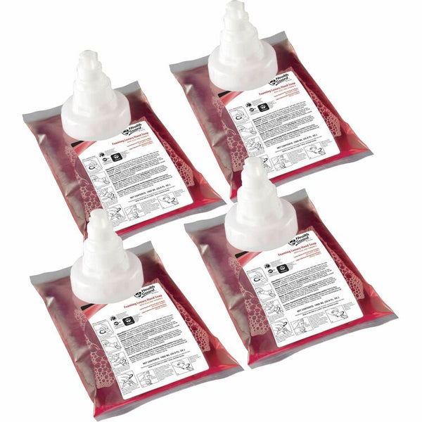 Health Guard Foaming Luxury Hand Soap - Tropical Scent - 33.8 fl oz (1000 mL) - Rose - 4 / Pack (KUT64431) Case of 4