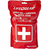 Life+Gear Survival/First Aid Kit, Red, Plastic, Fabric, Glass, 2 (DCY413819) Box of 4