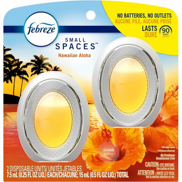 Febreze Hawaiian Small Spaces, Liquid, 25 fl oz (0.8 quart), Hawaiian Aloha, 45 Day, 2/Pack (PGC55879)