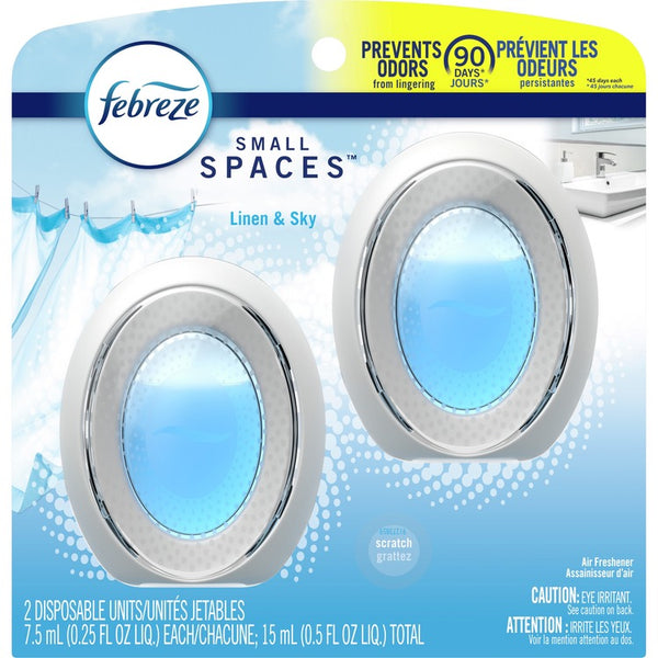 Febreze Linen/Sky Small Spaces, Liquid, 25 fl oz (0.8 quart), Linen & Sky, 45 Day, 2/Pack (PGC55868)