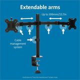 Kensington SmartFit Mounting Arm for Monitor, Height Adjustable, 2 Display(s) Supported, 32" Screen Support, 35.27 lb Load Capacity (KMW55409) Each