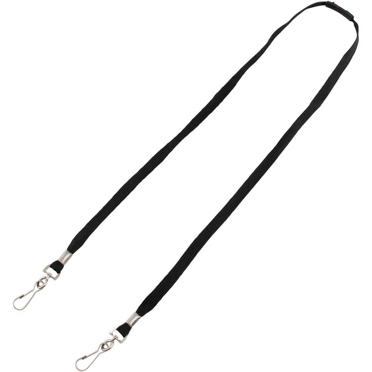 Advantus Face Mask Lanyard, 10/Pack, 30" Length, Black (AVT76113) Pack of 10
