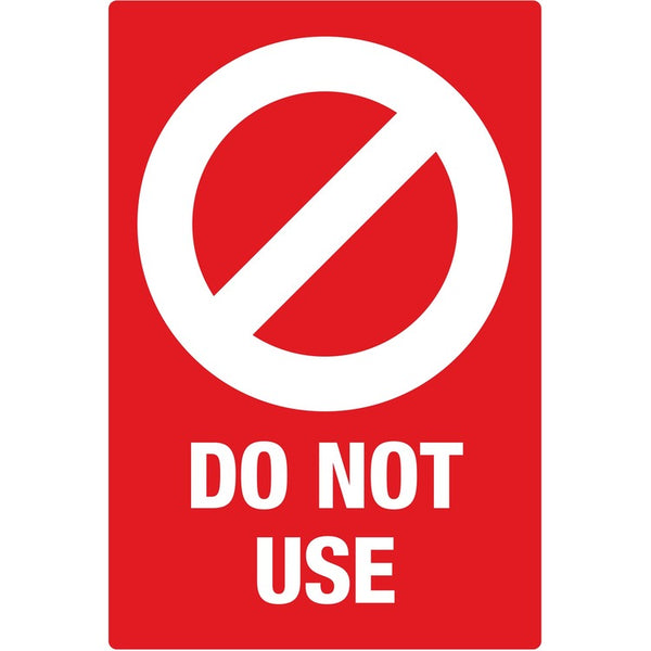 Avery&reg; Decal,"Do Not Use" ,F/Table/Chair,4"X6" ,10/Pk,Red (AVE83078)