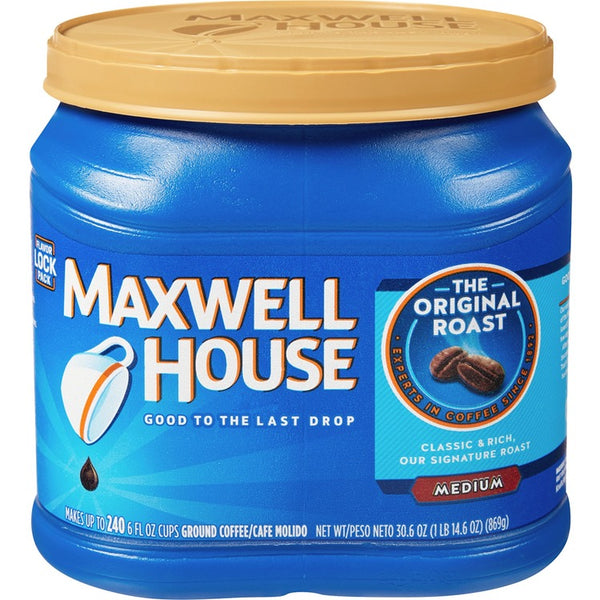 Maxwell House Original Roast Ground Coffee - Regular/Medium - 30.6 oz - 294 / Pallet (KRF04648PL) 1 Pallet