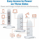 Tripp Lite by Eaton TLP66USB 5-Outlet Surge Suppressor/Protector, 5 x NEMA 5-15R, 4 x USB, 1800 VA, 1200 J, 120 V AC Input, 6 ft (TRPTLP66USB) Each