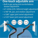 Kensington SmartFit Mounting Arm for Monitor, Curved Screen Display, Flat Panel Display, Black, Landscape/Portrait, Height Adjustable, 1 Display(s) Supported, 13" to 34" Screen Support (KMW59600) Each