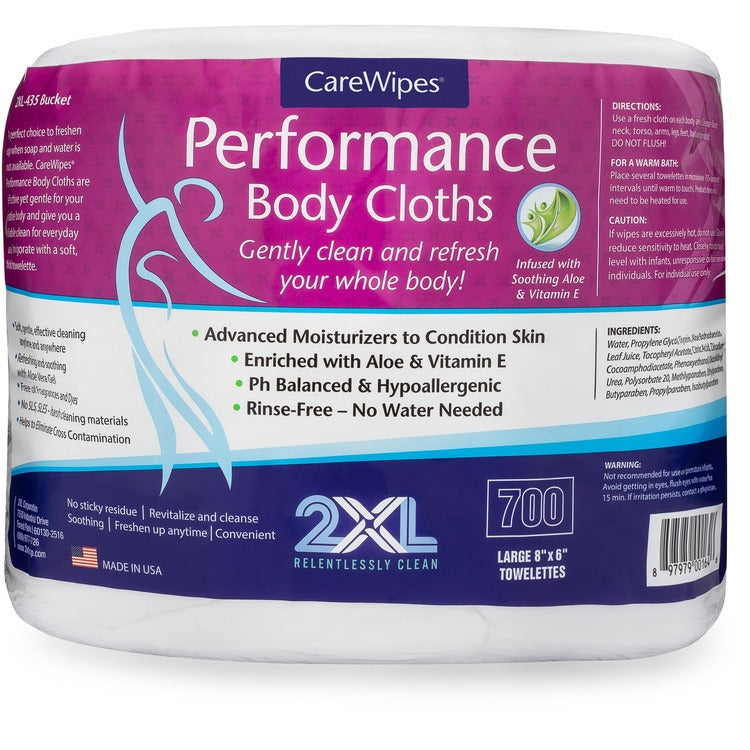2XL Performance Body Cloths, 1-Ply, 6 x 8, Unscented, White, 700/Pack (TXL436) Each