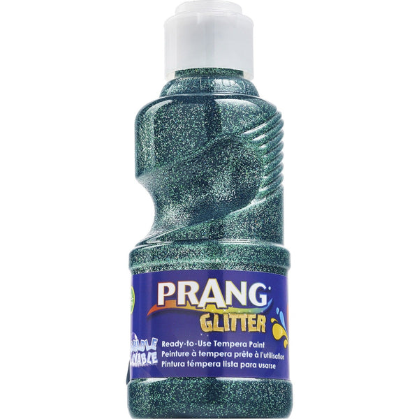 Prang Ready-to-Use Glitter Paint, 8 fl oz, Glitter Green (DIXX11774) Each