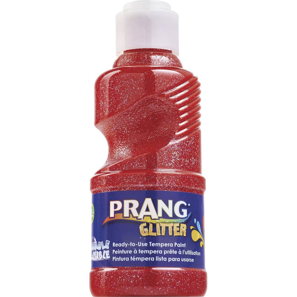 Prang Ready-to-Use Glitter Paint, 8 fl oz, Glitter Red (DIXX11771) Each