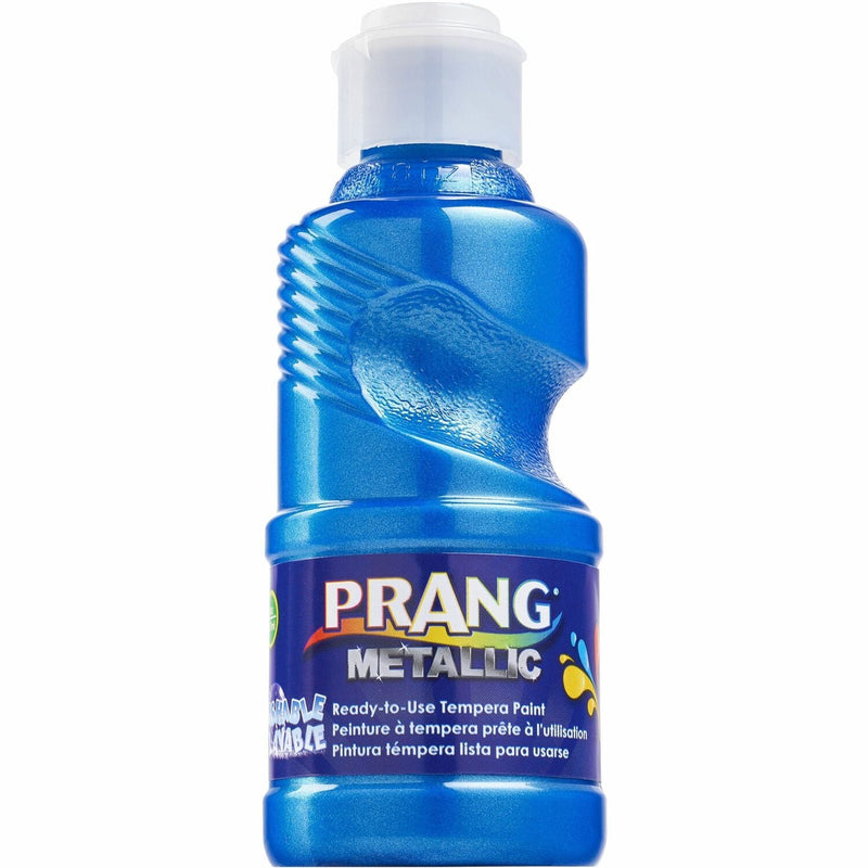 Prang Ready-to-Use Washable Metallic Paint, 8 fl oz, Metallic Blue (DIXX11765) Each