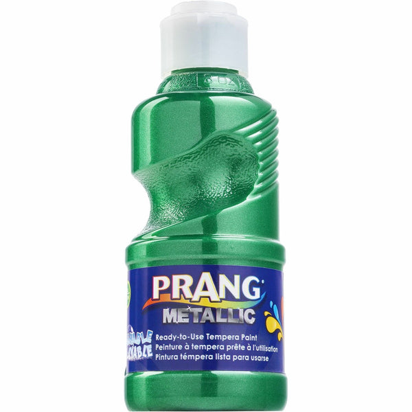 Prang Ready-to-Use Washable Metallic Paint, 8 fl oz, Metallic Green (DIXX11764) Each