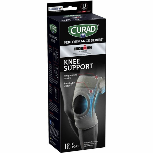 Curad Performance Series Knee Supports - Gray - Neoprene (MIICURIM23333) Each