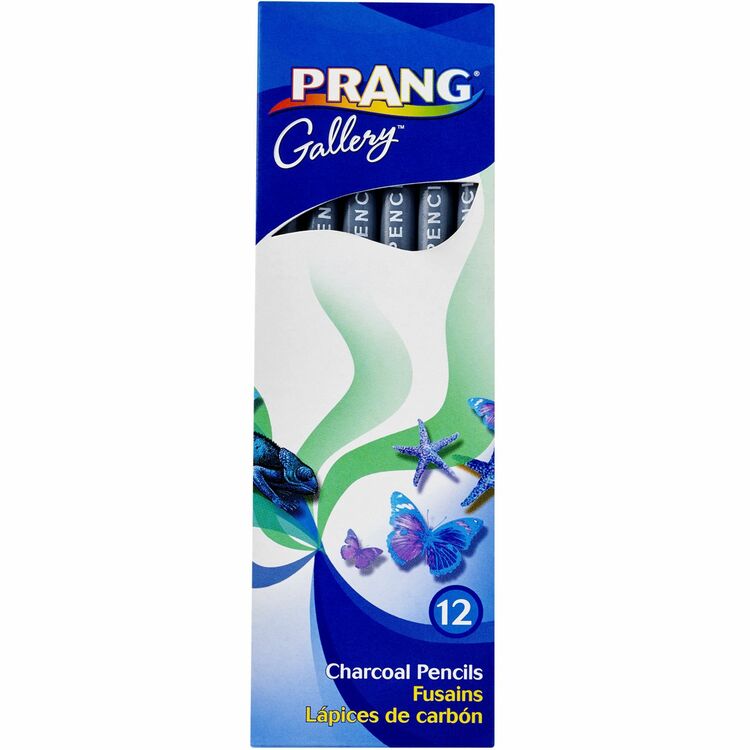 Prang Charcoal Pencils, Self-Sharpening, Medium, 12/Pk, Bk (DIXX60100) Pack of 12