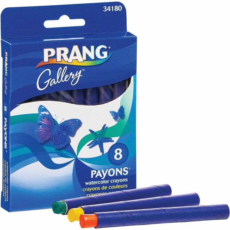 Prang Payons Watercolor Crayons, 0.3" Diameter, Multi, 8/Pack (DIXX34180) Pack of 6