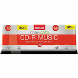 Maxell CD-R80 CD Recordable Media, CD-R, 32x, 700 MB, 30 Pack (MAX625335) Pack of 30