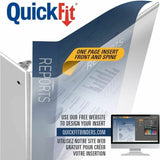 QuickFit 97110 Ring Binder, 1" Binder Capacity, Letter, 8 1/2" x 11" Sheet Size, 200 Sheet Capacity, White (STW97110) Each