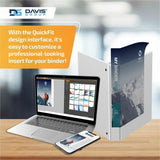 QuickFit 97110 Ring Binder, 1" Binder Capacity, Letter, 8 1/2" x 11" Sheet Size, 200 Sheet Capacity, White (STW97110) Each